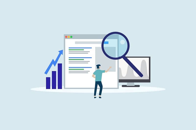 Illustration af SEO-tekst, der når til tops på Google. SEO-tekstforfatning v. Berit Bai